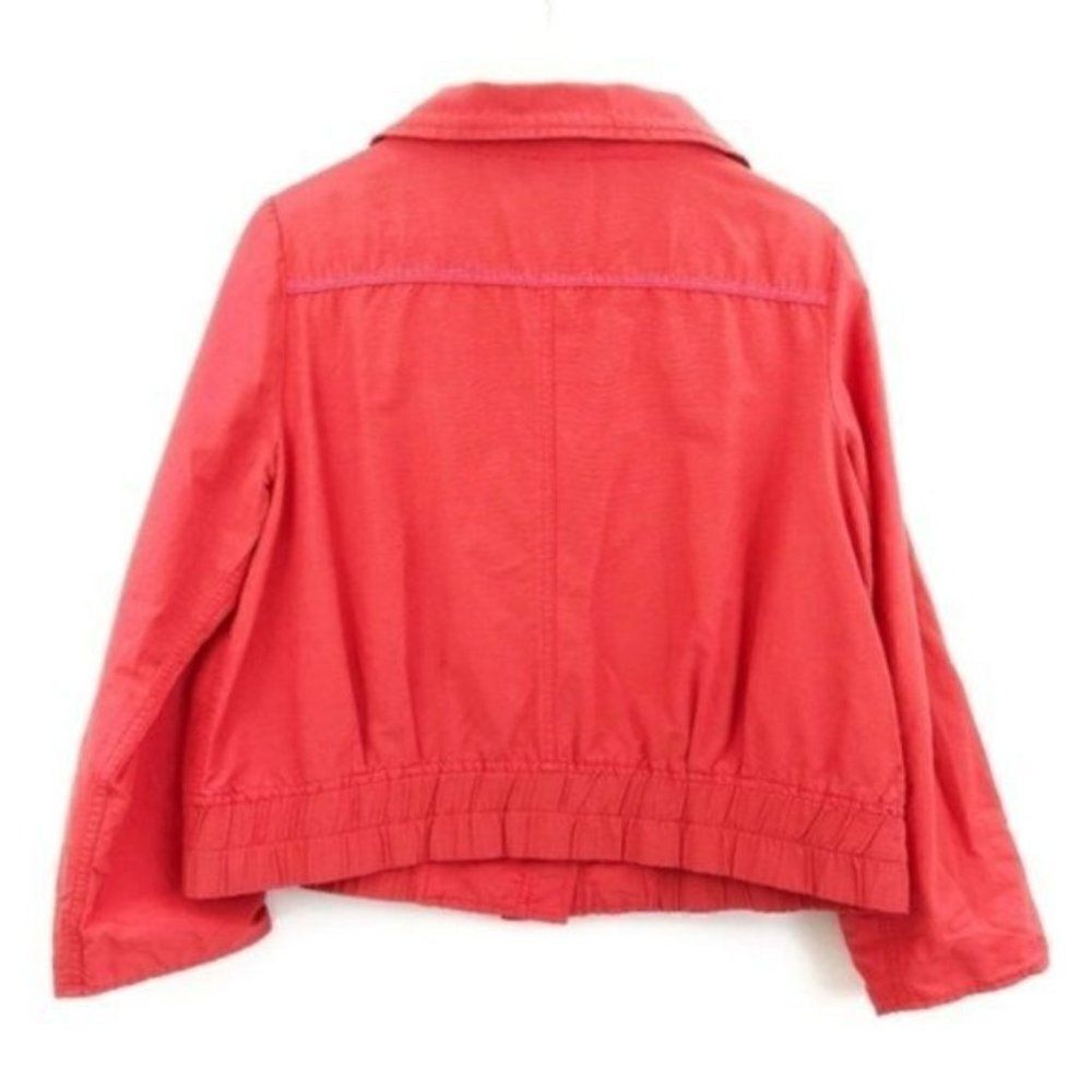 CHICO'S Burnt Orange Button Up Jacket - Picture 5 of 5